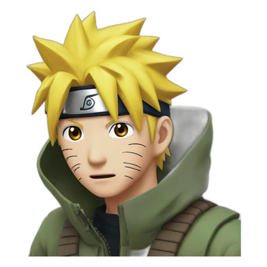Naruto qui fait un câlin a sqkurq sticker