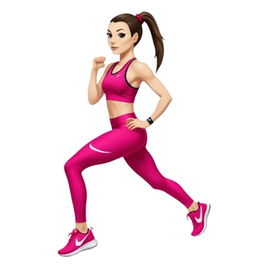 Melanie chisholm with a high ponytail wearing glamorous tight fitting athletic attire and Nike shoes sticker