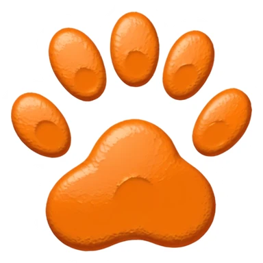 a light orange pawprint sticker