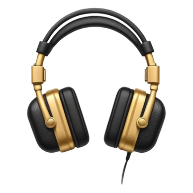Icon of headphones with square ear pads in the Marshall style. sticker