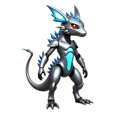 Modern Cyber Lombax-Fakémon-creature, full body sticker