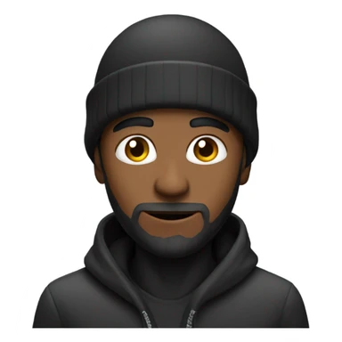 Dark Indian man with black beanie with a really good jawline spraying pesticide sticker