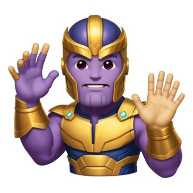 mão do thanos vingadores com os cristais sticker