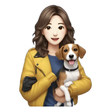K-pop singer with dog sticker