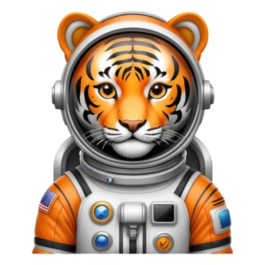 tiger in space suit sticker