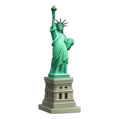 bored statue of liberty sticker