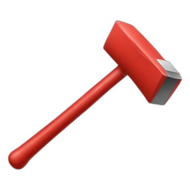 Mascot hammer red sticker