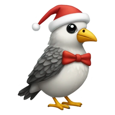 Bird wearing a christmas Suit sticker
