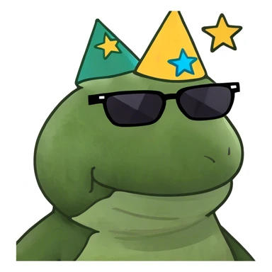 green smiley emoji with stars instead of eyes sticker