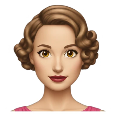 Natalie Portman square hairstyle sticker