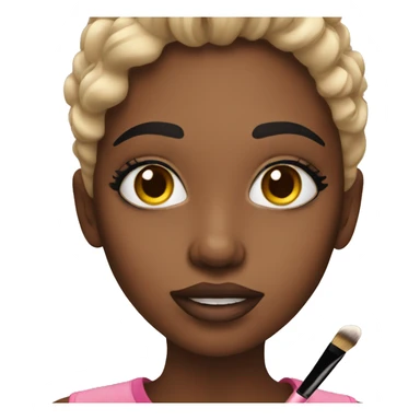 Girl going makeup sticker