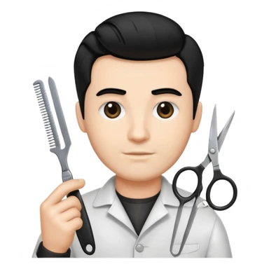 barber shop, scissors & comb. sticker