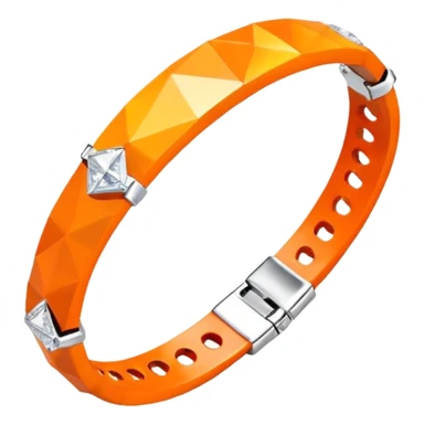 low poly orange bracelet diamonds sticker