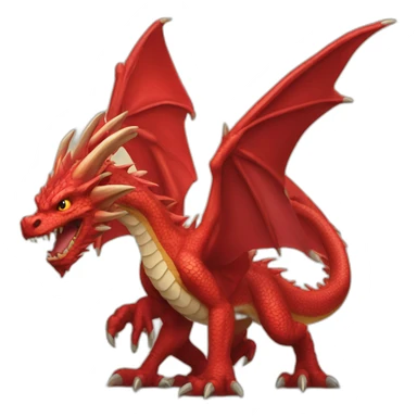 Red dragon of domination sticker