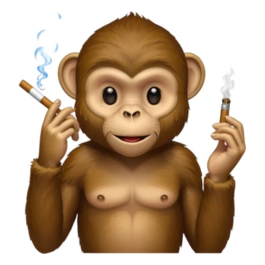 monkey holding blunt  sticker