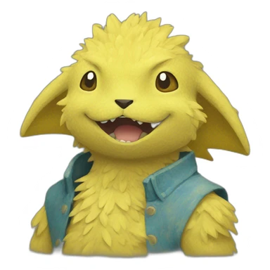 Pokemon van gogh style sticker