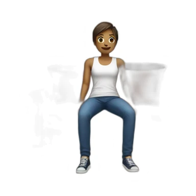 Want emoji in rida sitting on sofa sticker