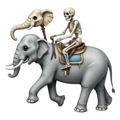 Skeleton Rider on elephant sticker