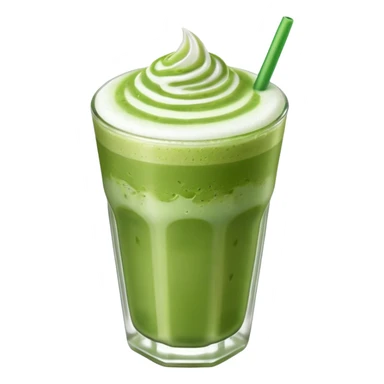 ice matcha latte top view sticker