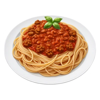 Spaghetti Bolognese on a plate,fine pieces  sticker