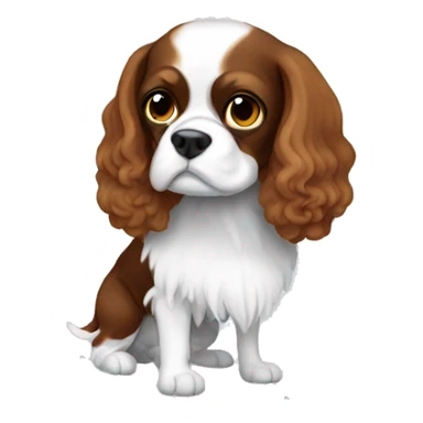 Brown and white cavalier  sticker