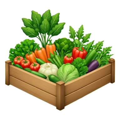garden bed with vegetables  sticker