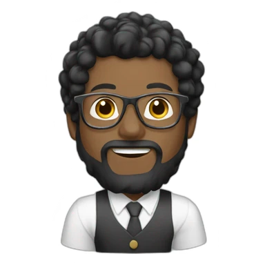 planner-blackhair-glasses-Chinese sticker