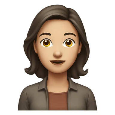 Brunette woman reach forward sticker