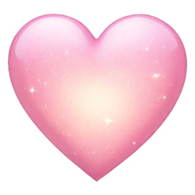 Light pink heart with sparkles  sticker