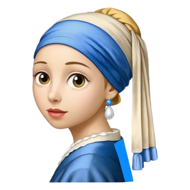 Girl with a Pearl Earring painting sticker