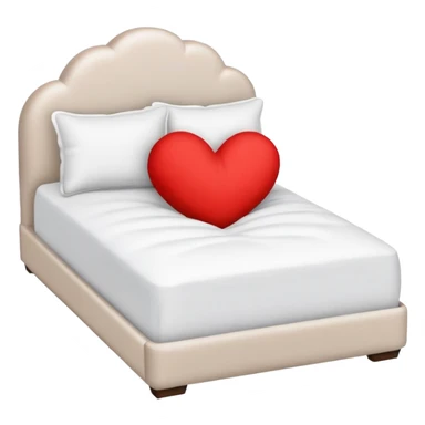 sims red heart bed sticker