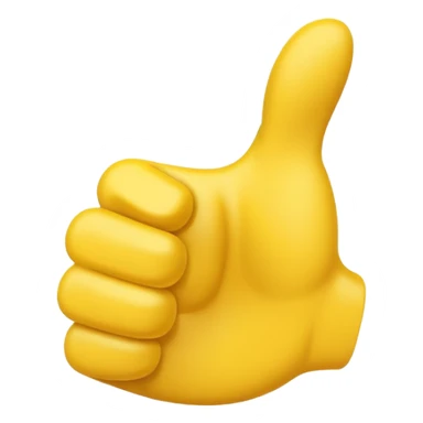 thumbs up emoji with two thumbs facing outwards  sticker