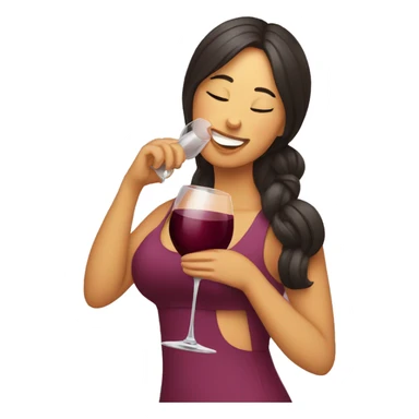 Mujer bebiendo vino sticker
