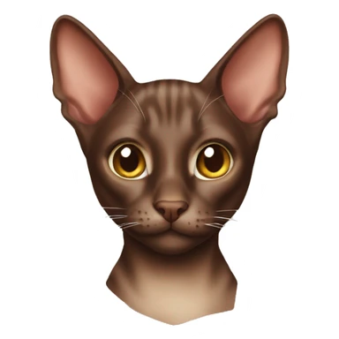 Chocolate Oriental cat  sticker
