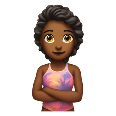 Me at beach with a beautiful sunset sticker