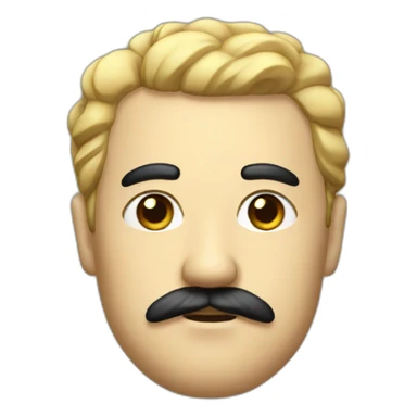 dictator with a small black mustache sticker