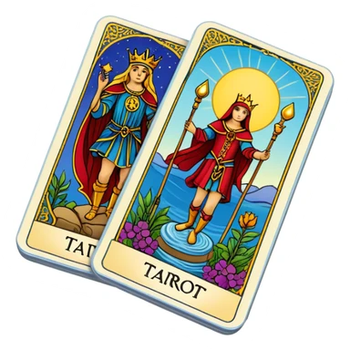 tarot card deck sticker