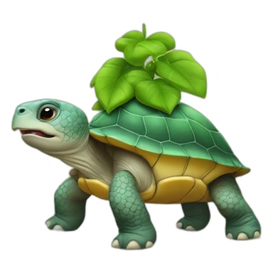 Tortue sur un rhinocéros sticker
