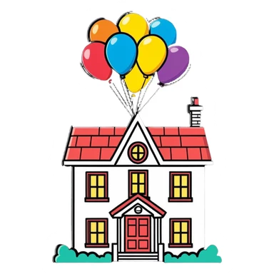 Up movie house birthday cake for Dakota  sticker