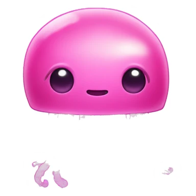 Pink jellyfish sticker