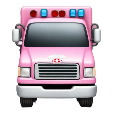 Full pink ambulance truck with glitter  sticker