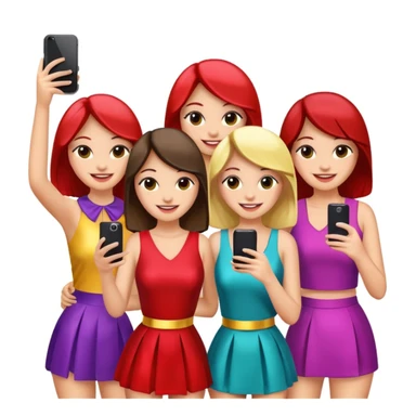 girls taking photo in club background sticker