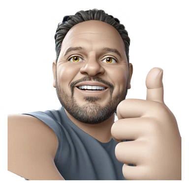 smiling man in car sticker