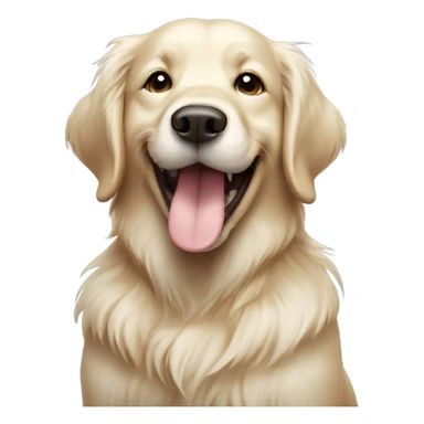 Cream golden retriever winking sticker