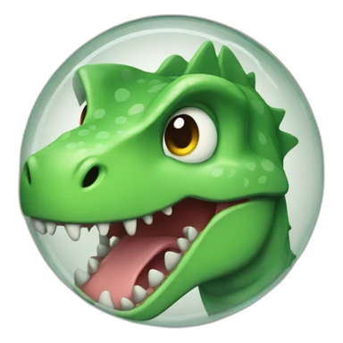 dinozaure with glass sticker