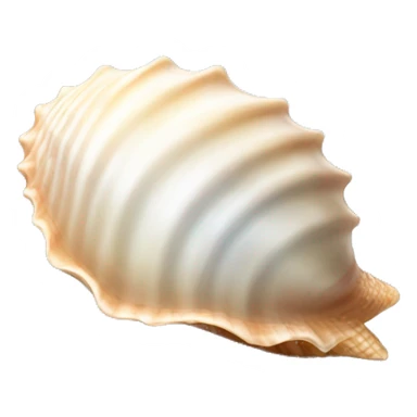 seashell with a soft pearlescent shine sticker