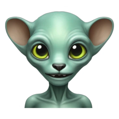 alien human animal hybrid half body sticker