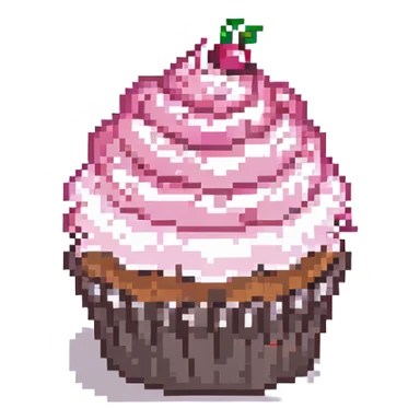cupcake with pink icing sticker