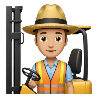 Man with sombrero and forklift sticker