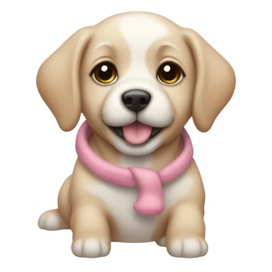 Pastel Christmas puppy sticker
